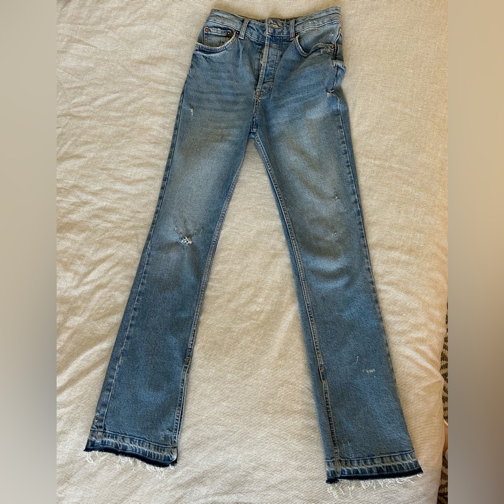 Free People/We the Free Women's flare leg Blue Jeans